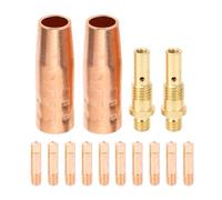 Kit d'accessoires pour chalumeau de soudage, ensemble durable en laiton et cuivre rouge avec électrodes pour Magnum 100L Tweco Mini 1Gas, buses et diffuseur de gaz