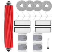 Kit d'accessoires pour Compatible avec Roborock Qrevo Pro/Qrevo S/Qrevo MaxV - 1 brosse principale, 6 brosses latérales, 4 filtres HEPA, 4 serpillères, 4 sacs - Roborock Qrevo Accessoires