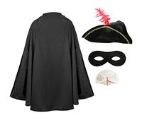 Kit d'accessoires pour déguisement de rongeur pour enfant - Chapeau triangle, cape, nez et masque - Parfait pour la journée mondiale du livre, l'école, la semaine du livre