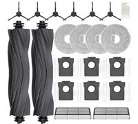 Kit d'accessoires pour Dreame L10s Pro Ultra Heat/ L10s Ultra Gen 2/ X30 Ultra/MOVA E30 Ultra, JKOISL 2 brosses à roulettes, 6 sacs à poussière, 4 serpillères, 6 brosses latérales, 2 filtres