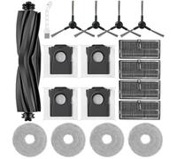 Kit d'accessoires pour Dreame L10s Ultra Gen 2/ L10s Pro Ultra Heat/ X30 Ultra/Mova E30 Ultra - 1 brosse principale, 4 filtres HEPA, 4 brosses latérales, 4 sacs à poussière, 4 tampons d'essuyage avec