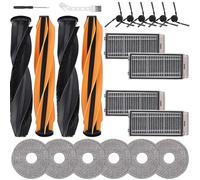 Kit d'accessoires pour Dreame X50 Ultra Complete/L40s Pro Ultra/L50 Pro Ultra, Pièces Rechange pour Mova V50 Ultra avec 2 Brosses Principales Double, 4 Filtres, 6 Serpillere, 6 Brosses Latérales