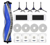Kit d'accessoires pour ECOVACS DEEBOT T30 Omni/T30 PRO Omni, Saprdii 4 sacs à poussière antibactériens, 4 lingettes serpillères