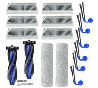 Kit d'accessoires pour ECOVACS, pour DEEBOT X12 OmniCyclone X12 Pro, 2 brosses principales, 6 brosses latérales, 6 filtres, 2 balais à roulettes, outils de nettoyage