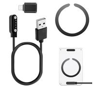 Kit d'accessoires pour enregistreur vocal PLAUD Note - Comprend un câble de charge USB magnétique, un anneau magnétique, un adaptateur USB de type C 4 broches pour enregistreur PLAUD Note AI/Fitness