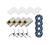Kit d'accessoires pour Eufy C10 comprenant 4 brosses latérales, 4 filtres HEPA, 4 sacs à poussière et 4 chiffons pour robot