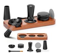 Kit d'accessoires pour expresso 54 mm, 7 outils de tamper à expresso, ensemble d'outils WDT avec tamper à café, distributeur, entonnoir de dosage, agitateur, écran à rondelles, brosse et station de