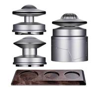 Kit d'accessoires pour expresso, kit de tampons à expresso, ensemble de tampons à café, support magnétique de 58 mm, extraction stable, avec support de rangement en bois, accessoires pour barista