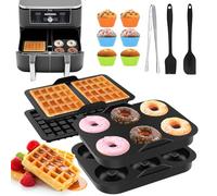Kit d'accessoires pour friteuse à air chaud pour Ninja, Cosori, moule à gaufres, moule à donuts compatible avec Ninja AF400EU, AF451EU, Cosori 8,5 L, 9 L et SL400EU, friteuse à air chaud