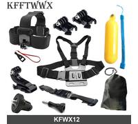 Kit d'accessoires pour GoPro Fore12,11,10,9 Black,8,7,6,5,4,Yi,4K,SJ4000,EKEN,H9,AKASO,DBPOWER Strap,Tripod Mount,Go - KFWX12-E356