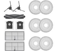 Dreame Kit d'accessoires pour robot X40 Ultra et X40 Ultra complet comprenant 6x chiffons (3 paires), 2x filtres, 2 sacs à poussière, 2x brosses latérales, 1x brosse principale