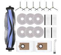 Kit d'accessoires pour Lefant M3 Ultra/M3/M3 Max/M3 Gen2 robot aspirateur, pièces de rechange, 1 brosse principale, 6 brosses latérales, 4 filtres Hepa, 2 sacs de base, 6 lingettes