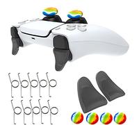 Kit d'accessoires pour manette de PS5 DualSense, déclencheur à ressort, capuchons en silicone pour joystick + extension de gâchette L2 R2 pour manette Playstation 5