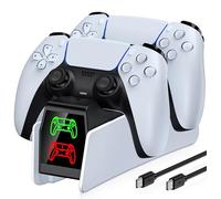 Kit d'accessoires pour manette PS5, station de charge pour manette PlayStation 5/Elite, station d'accueil de rechange pour station de charge DualSense avec câble USB C