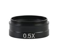 Kit d'accessoires pour microsc 0 3x 0,35x 0,5x 0,75x 1x 2,0x Lentille d'objectif Barlow auxiliaire for 12 0x / 180x / 300x C- Mount Industrial Zoom Lens Lames de microscope(0.5X 2X)