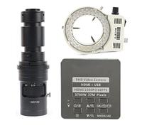 Kit d'accessoires pour microsc 108 0P 37MP USB Caméra de microscope vidéo industriel 20 0x 500x 130x c Lentille de mont Lames de microscope(500x lens with Light)