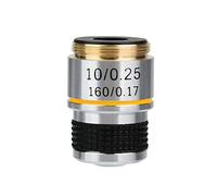 Kit d'accessoires pour microsc 10x Accessoires d'objectif de Microscope Biologique Lames de Microscope (Color : Silver)