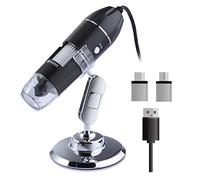 Kit d'accessoires pour microsc 1600x 3 en 1 USB Microscope numérique Microscope Type-C Microscopes électroniques Portables avec 8 Le Support DS Lames de Microscope (Color : 1000X)