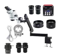 Kit d'accessoires pour microsc 3. 5x-270x Bras articulé de Microscope trinoculaire stéréo Wf30x wf20x Oculaire Lames de Microscope (Color : 3.5X-270X Camera)