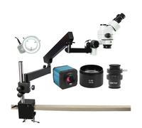 Kit d'accessoires pour microsc 3. 5x-45x Microscope Focal de simul trinoculaire 1 4mp Caméra 1/2 Ctv Adaptateur Microscopio Lames de Microscope (Color : 3.5X-45X)