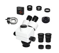 Kit d'accessoires pour microsc 3.5X-9 0X 7X-45X Blanc Simul-Focal Zoom Trinoculaire Tête de Microscope Stéréo 0.5x 2.0x 1x Lentille Auxiliaire for Téléphone CPU Réparation de Carte PCB Lames de micros