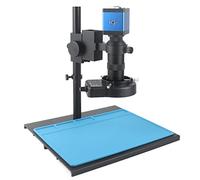 Kit d'accessoires pour microsc 3 8MP 2K USB Caméra vidéo numérique Microscope monoculaire Continus Zoom 12 0X 300X C- Monter Lames de Microscope (Color : D 130X Suit)