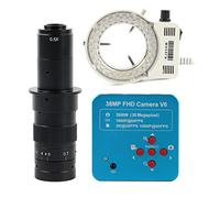 Kit d'accessoires pour microsc 4 8MP 2K 1080P 60fps USB Caméra Microscope vidéo de l'industrie Lames de Microscope (Color : 180X Lens LED Light)