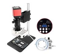 Kit d'accessoires pour microsc 4K 48MP USB 60fps Microscope vidéo monoculaire 3 8MP / 16MP / 13mp / 8mp Lentille de caméra numérique Lames de Microscope (Color : Set4 13MP HDMI VGA)