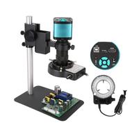 Kit d'accessoires pour microsc 4K 48MP USB 60fps Microscope vidéo monoculaire 3 8MP / 16MP / 13mp / 8mp Lentille de caméra numérique Lames de Microscope (Color : Set1 48MP HDMI USB)