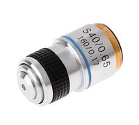 Kit d'accessoires pour microsc 4X 10x 40x 100x Objectif achromatique Objectif for Microscope 185 Lames de Microscope (Color : 40X)