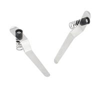 Kit d'accessoires pour microsc 6 cm 6.7 cm 7.2 cm Microscope En Acier Inoxydable Spécimen Presseur Support Diapositives Clips for Microscope Biologique Accessoires Pièces Lames de microscope(Length 6.