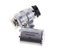 Kit d'accessoires pour microsc 60x Mini Mini Pocket Microscope Loupe DIRIGÉ Microscope de poche légère Lames de microscope