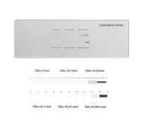 Kit d'accessoires pour microsc Calibrage du microscope glisse la règle du microscope réticule 1DIV. = 1mm 0,1 mm 0,01mm Lames de microscope(MS-1-EB)