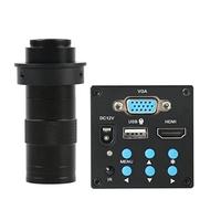 Kit d'accessoires pour microsc Caméra de Microscope vidéo numérique Industrielle 1080P Lames de Microscope (Color : with 130x Lens C)