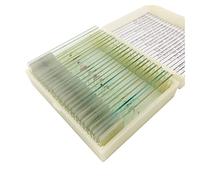 Kit d'accessoires pour microsc Diapositives de microscope préparées Spécimen biologique en verre 12 50 100 Lames de microscope(25 pieces)
