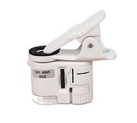 Kit d'accessoires pour microsc DIRIGÉ Bijoux Loupe en verre 60x Clip universel microscope Microscope de poche de mise au point Lames de microscope