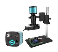 Kit d'accessoires pour microsc Ensemble de caméra de microscope Biological HD Microscope Camera + 130 180X C Mount Lens + Électronique Monoculaire Fit For Student Lab Education USB IC CPU Lames de mic
