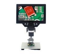 Kit d'accessoires pour microsc G1200 12MP 1-1200X Microscope numérique 7 Pouces LCD HD Affichage 50 0X 1000x Loupe microscopes Lames de Microscope (Color : with Battery)