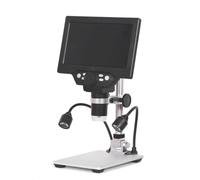 Kit d'accessoires pour microsc G1200 Microscope numérique 7 Pouces Grand écran Couleur Grande Base LCD Afficher 1 2mp 1-1200x Loupe Lames de Microscope (Color : with Battery)