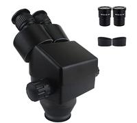 Kit d'accessoires pour microsc Grossissement du Microscope binoculaire Zoom continu 7x-45x Tête de Microscope stéréo Lames de Microscope (Color : Black)