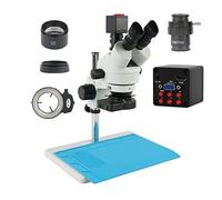 Kit d'accessoires pour microsc Industriel 7x 45x Microscope stéréo trinoculaire focal simul 108 0P VGA HDMI Caméra Lames de microscope(3)