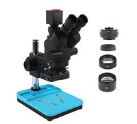 Kit d'accessoires pour microsc Industriel 7x 45x Microscope stéréo trinoculaire focal simul 108 0P VGA HDMI Caméra Lames de microscope(5)
