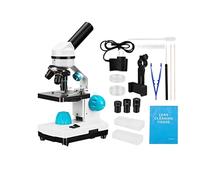 Kit d'accessoires pour microsc Kit de Microscope 40x-2000x avec des lumières LED Groupes Plus élevées Groupe de Science inclinée à 45 ° Lames de Microscope