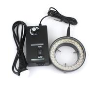 Kit d'accessoires pour microsc Lampe réglable d'illuminateur de lumière d'anneau de microscope de 56/144 LED for la loupe visuelle stéréo de microscope trinoculaire d'industrie 110V 220V Lames de micr