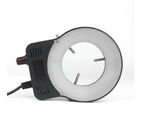 Kit d'accessoires pour microsc Lampe réglable d'illuminateur de lumière d'anneau de microscope de 56/144 LED for la loupe visuelle stéréo de microscope trinoculaire d'industrie 110V 220V Lames de micr