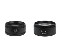 Kit d'accessoires pour microsc Lentille auxiliaire 0,3x0,5x0,7x0,75x1x1,5x2,0x for Microscope stéréo Zoom, filetage 48mm for Microscope Lames de microscope(2.0X 0.7X)