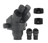 Kit d'accessoires pour microsc Microscope binoculaire stéréo à zoom continu 7X-45X WF10X/20 mm, oculaire, lentille Barlow for soudage de PCB de téléphone, 4,9X-45X (0,5X0,7X) Lames de microscope
