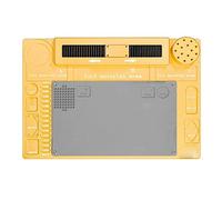 Kit d'accessoires pour microsc Microscope en alliage d'aluminium Microscope fixe Tapis de brasage de base avec support de glissière et porte-tournevis Lames de microscope(GOLD)