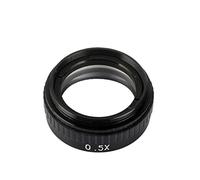 Kit d'accessoires pour microsc Microscope monocylindre 0.5x/2x objectif auxiliaire Interface de montage 42mm objectif de Microscope vidéo Lames de microscope(0.5X objective)