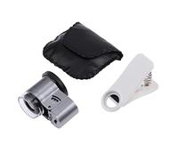 Kit d'accessoires pour microsc Microscope Universel 60x Zoom Clip-on DIRIGÉ Loupe Lumineuse Micro lentille Lames de Microscope